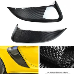 Guardabarros lateral de fibra de carbono real moldura de ventilación de aire para Porsche 718 Boxster Cayman 16-23 - Imagen 1 de 10