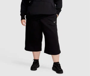 Nike Women’s Phoenix High Waist Crop Leg Sweatpants Black 3X NWT - Picture 1 of 8