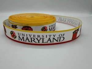 NEW 5-yards of University Of Maryland Terrapin 7/8" wide Grosgrain Ribbon - Picture 1 of 2