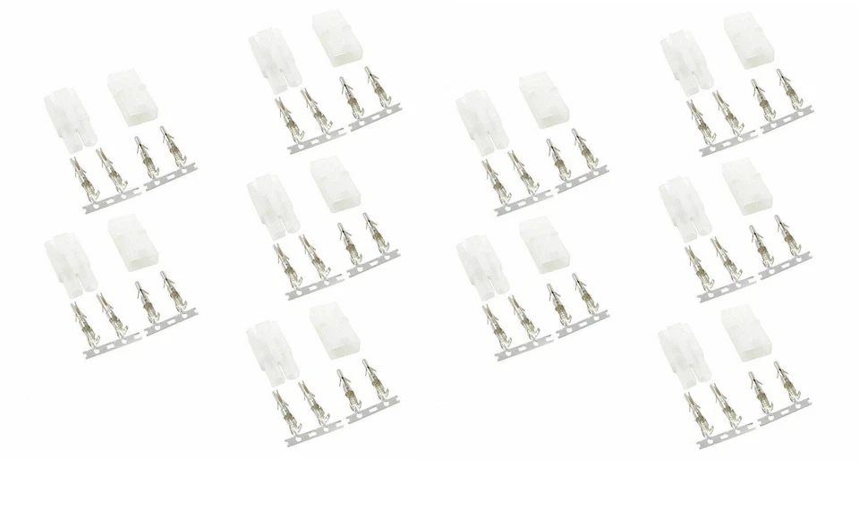 10x Pairs Male Female L6.2 Big Tamiya Style Plug Connector RC Battery or Charger - Image 1 of 2