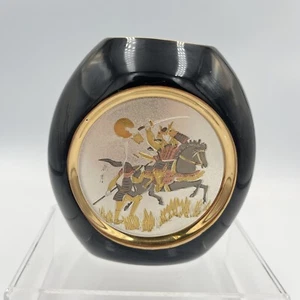 Jarrón de gres japonés The Art of Chokin de colección caballo guerrero en caja - Imagen 1 de 17