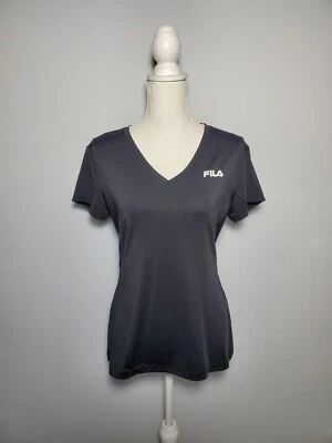 Женская спортивная эластичная рубашка с коротким рукавом Fila Sport Performance Цвет черный Размер Medium. - Изображение 1 из 4