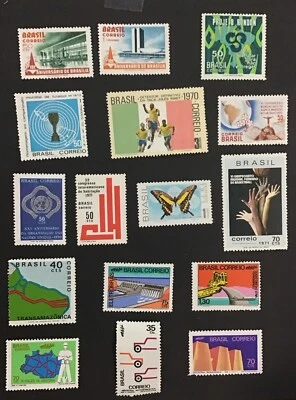 BRAZIL  1970-1973 F-VF MHL of 45 Stamps Between Sc#1157-1329, Cv$54,  (W14) - Image 1 of 4