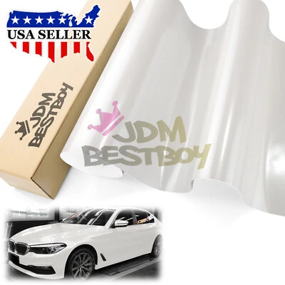 Envoltura de vinilo blanco perla brillante premium completo auto pegatina sin burbujas Foto 1 de 4