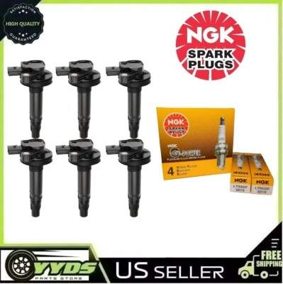 6X Bobina de encendido + 6 bujías NGK para Ford Mustang V6 2011 12 13 14 15 16 3,7 L Foto 1 de 4