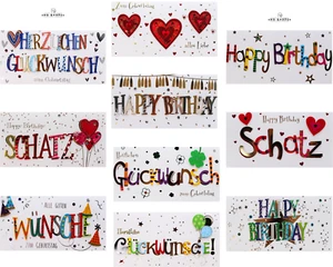 avan carte  Karte Geburtstag weiß Mann Frau Klapp- Grußkarte Glückwunschkarte - Bild 1 von 22