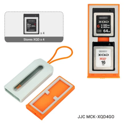 JJC 4 Slots Memory Card Case Storage Holder Portable for XQD Cards Anti-Lost - Image 1 of 4