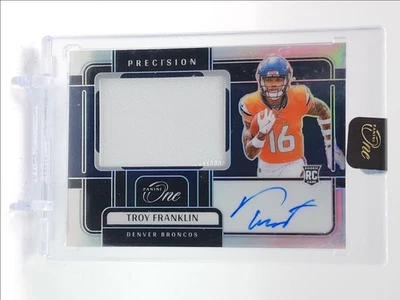 TROY FRANKLIN 2024 ONE RPA ROOKIE PRECISION PATCH SILVER RC AUTO /99 Q5939 - Image 1 of 2