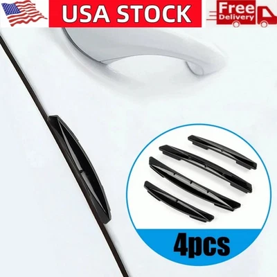 4PCS Car Door Edge Guard Protector Anti-Scratch Guard Moulding Strip Accessories - Image 1 of 4