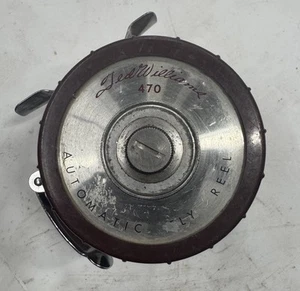 Vintage Ted Williams 470 Automatic Fliegen Angelrolle mit Schnur Made in USA - Bild 1 von 5