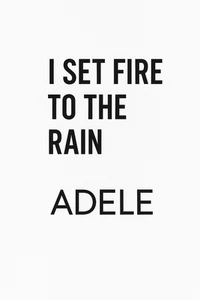 ADELE MINIMALIST LYRICS LOVELY THREE BUNDLE POSTER/PRINT/ART!! - Picture 1 of 3