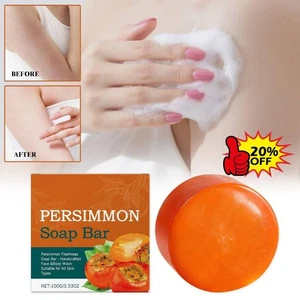 Persimmon Deodorant Soap Natural Bath Odor Cleaning Soap Exfoliating Remove· - Picture 1 of 11