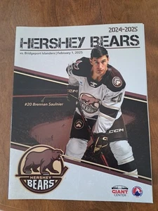 Hershey Bears Hockey #20 Brennan Saulnier  Scorecard/Program February 1,2025 - Picture 1 of 3