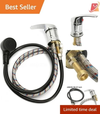 Juego de grifos de agua de salón de aleación de zinc mezclador en frío caliente kit rociador para lavado de cabello Foto 1 de 4