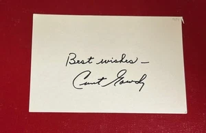 Curt Gowdy Autographed Paper - Picture 1 of 1