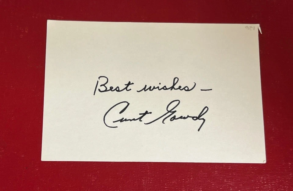 Curt Gowdy Autographed Paper - Image 1 of 1