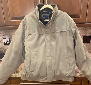 Croft & Barrow Mens Winter Jacket Bomber Jacker Beige Mens Size Large - Picture 1 of 13