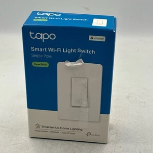 TP-Link Tapo Smart Wi-Fi Light Switch White Tapo S505 Matter Voice Control - Picture 1 of 5
