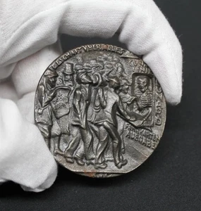Rare RMS LUSITANIA Medal w/Box British Navy German Propaganda Repro Large Coin - Picture 1 of 12