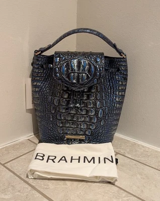Mochila Brahmin Kendall azul cianita nueva con etiquetas. Foto 1 de 4