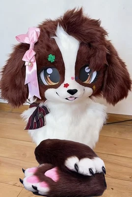 Traje de piel larga Husky Zorro Mascota Cabeza Fiesta Halloween Piel Juegos con disfraces-Promoción - Imagen 1 de 4