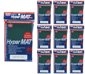 KMC Hyper Matte USA 100 ct. Standard Size Sleeves - Green [10 packs] - Picture 1 of 1