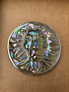 GLASS LION HEAD PAPERWEIGHT - Picture 1 of 4