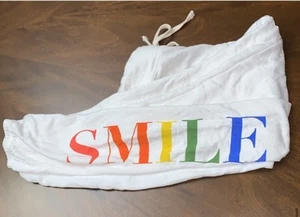 NUEVO CON ETIQUETAS XS Sundry White Smile Relajado Pantalones de Correr Pantalones de Sudadera Leggings Extra Pequeños 0 - Imagen 1 de 7