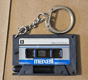 Vintage Maxell portachiavi cassetta nastro penna Germania A-7 - Foto 1 di 3