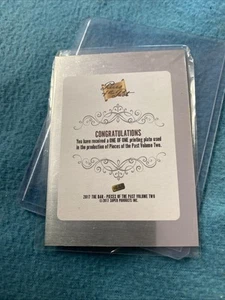 2017 The Bar Pieces of the Past #1/1 Printing Plate Stamp Card - Picture 1 of 2