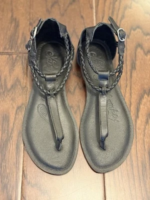 Naughty Monkey Women’s Sandal Black Leather, Size 6 - Image 1 of 4