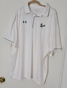 Men's Under Armour Heat Gear Polo Golf Shirt 2XL - USF Bulls - Picture 1 of 6