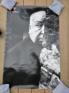Original 1997 Apple Think Different Campaign Alfred Hitchcock Poster 24x36 RARE - Picture 1 of 4