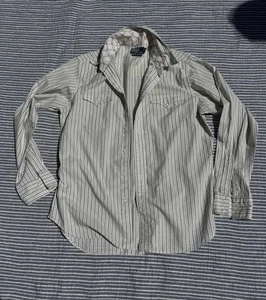 Vtg Polo by Ralph Lauren Classic Western Shirt – Striped – Floral Collar L - Picture 1 of 9