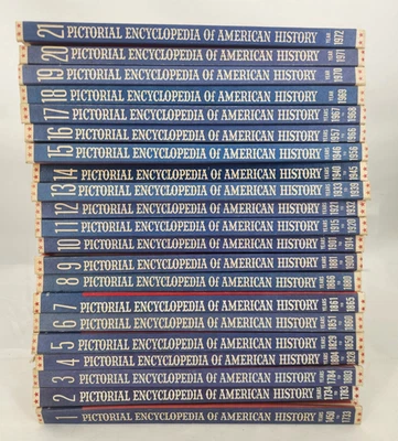 PICTORIAL ENCYCLOPEDIA OF AMERICAN HISTORY Volumes 1 To 21 US History 1450-1972 - Image 1 of 4