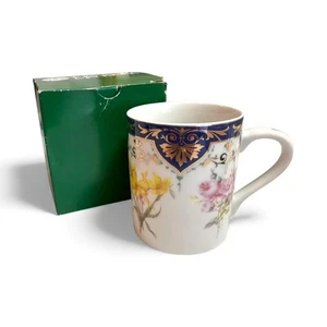 Vanderbilt Service Tasse von SADEK Biltmore House blau mit Goldrand Blumen NEU - Bild 1 von 3