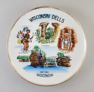 Vintage Wisconsin Dells Souvenir Teller 10 1/2" - Bild 1 von 8