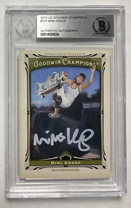 MIMI KNOOP SIGNIERT 2013 UD GOODWIN CHAMPIONS #107 BECKETT AUTHENTISCHES SKATE-AUTO  - Bild 1 von 2