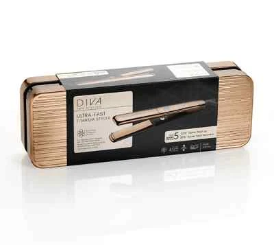 DIVA PRO STYLING Ultraschnelles Titanium Styler Glätteisen Gold
