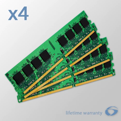 4GB Kit [4x1GB] DDR2-800 PC2-6400 Non-ECC 240 Pin 1.8V CL=6 RAM Memory - Image 1 of 1