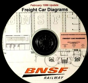 BNSF Burlington Northern Santa Fe 1996 Freight Car Diagrams PDF Pages on DVD - Picture 1 of 9