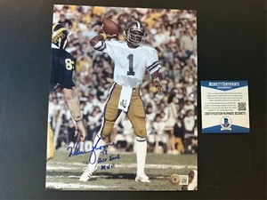 Warren Moon rara foto autografata firmata Huskies 78 Rose Bowl MVP 8x10 Beckett - Foto 1 di 1