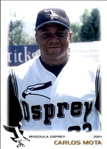 2001 Missoula Osprey Grandstand #33 Carlos Mota Dominican Republic Baseball Card