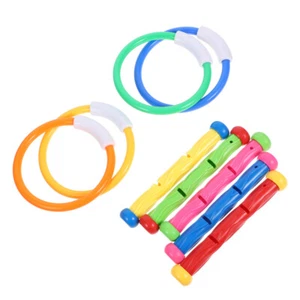 9 Pcs Diving Play Set Swim Through Rings Kids Pool Toys Party Child - Picture 1 of 12