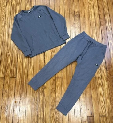 Nike Air Mens Small Gray Hoodie Tracksuit Full Set Optic Sweatshirt & Joggers - Image 1 of 4