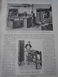 L'industrie des Allumettes Article de presse Gravure 1889 - Foto 1 di 3