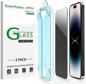 (2er-Pack) amFilm iPhone 14 Pro Max Sichtschutzglas Displayschutzfolie (6,7") - Bild 1 von 6