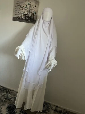 Vestido de dos capas Khimar con manga de ala de murciélago, Khimar, Niqab, Hijab, Jilbab, حجاب،نقاب Foto 1 de 4