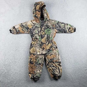 Cabelas Coveralls Kids Youth 2T Brown Camo Seclusion 3D Zip Insulated Hunting - Picture 1 of 7