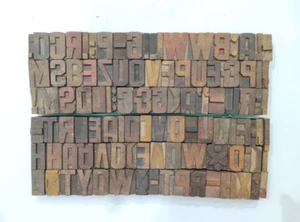 Vintage Letterpress wood/wooden printing type block typography 104pc 33mm#TP-213 - Picture 1 of 10